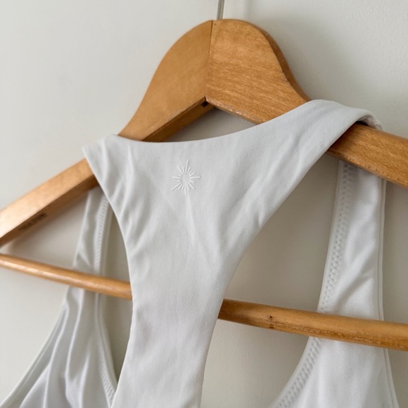 Aerie White Racerback Cropped Tank Top - Picture 4 of 5